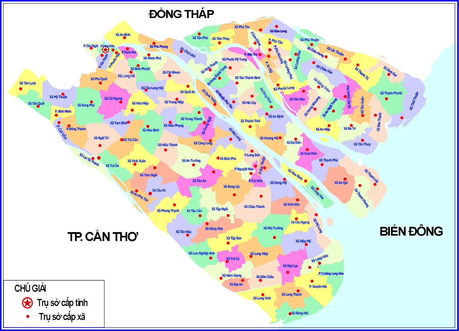 Bản đồ Vĩnh Long mới