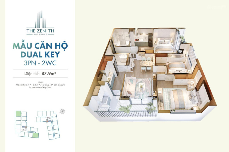 Căn Dual Key tại The Zenith độc đáo hiếm có tại Hải Phòng